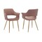 Armen Living Gigi Pink Velvet Dining Room Chair with Gold Metal Legs, PK2 LCGICHPINK - alternate 1